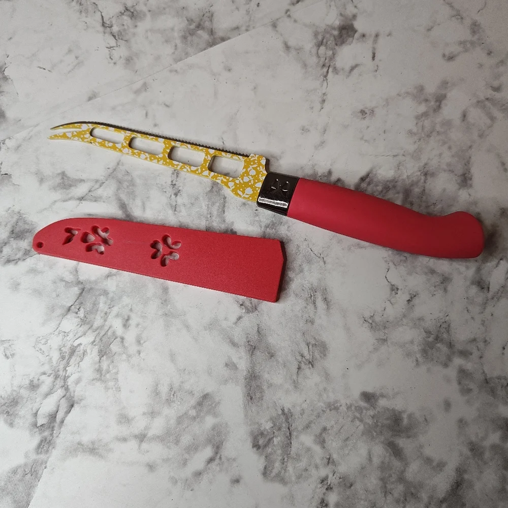 Pioneer Woman Sweet Rose Tomato/Cheese Knife with Sheath